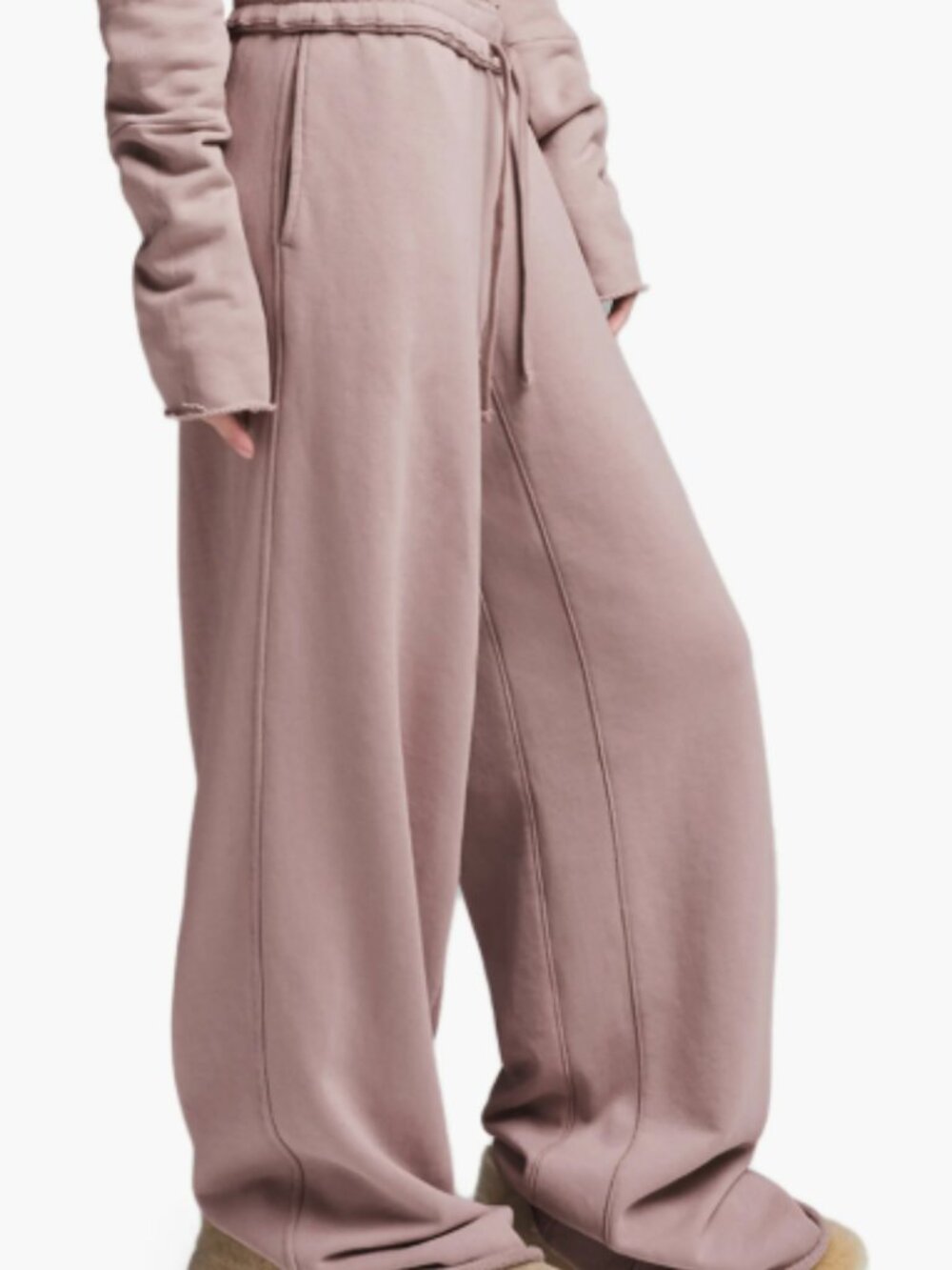 SKIMS Wide Leg Terry Sweatpants Dusty Rose